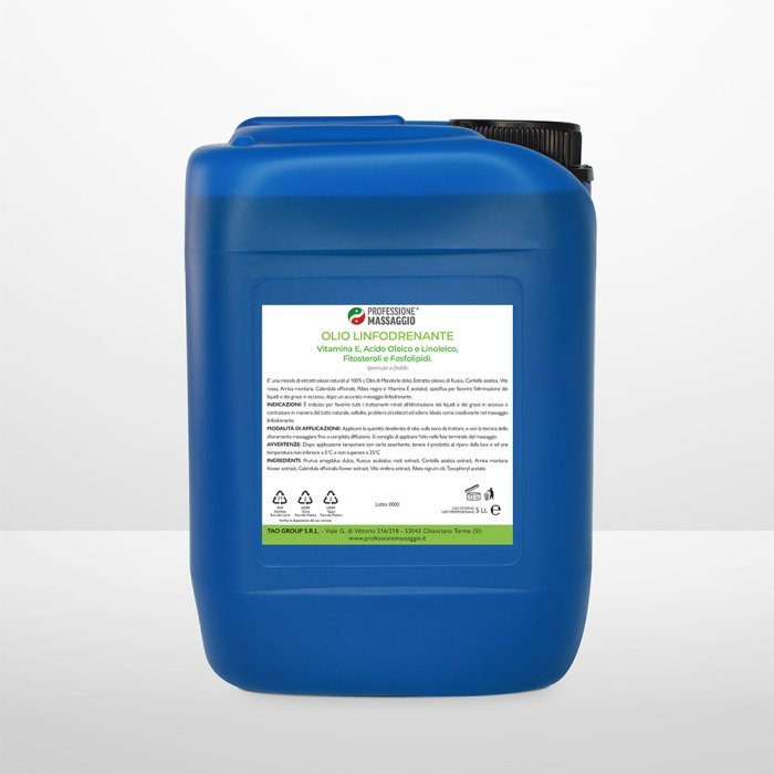 olio linfodrenante in tanica