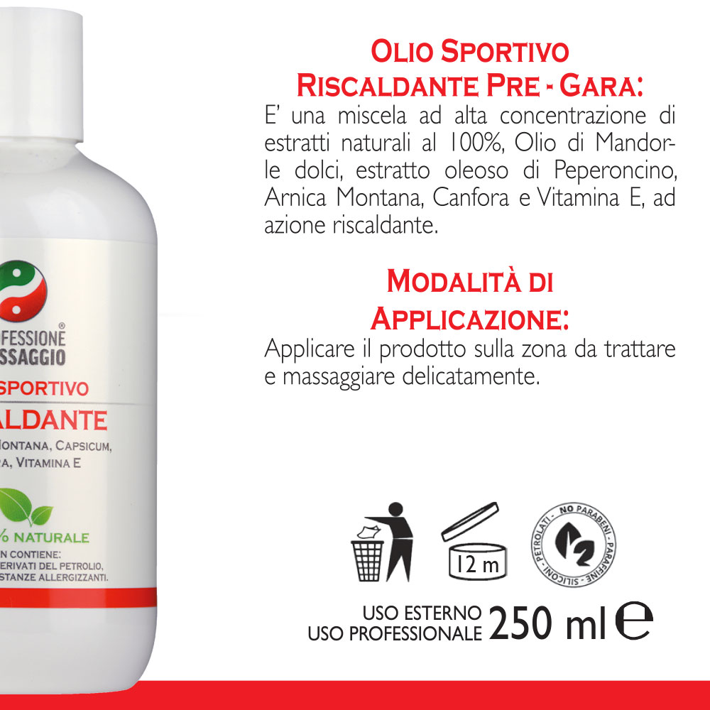 olio pre-gara riscaldante in tanica - immagine 4