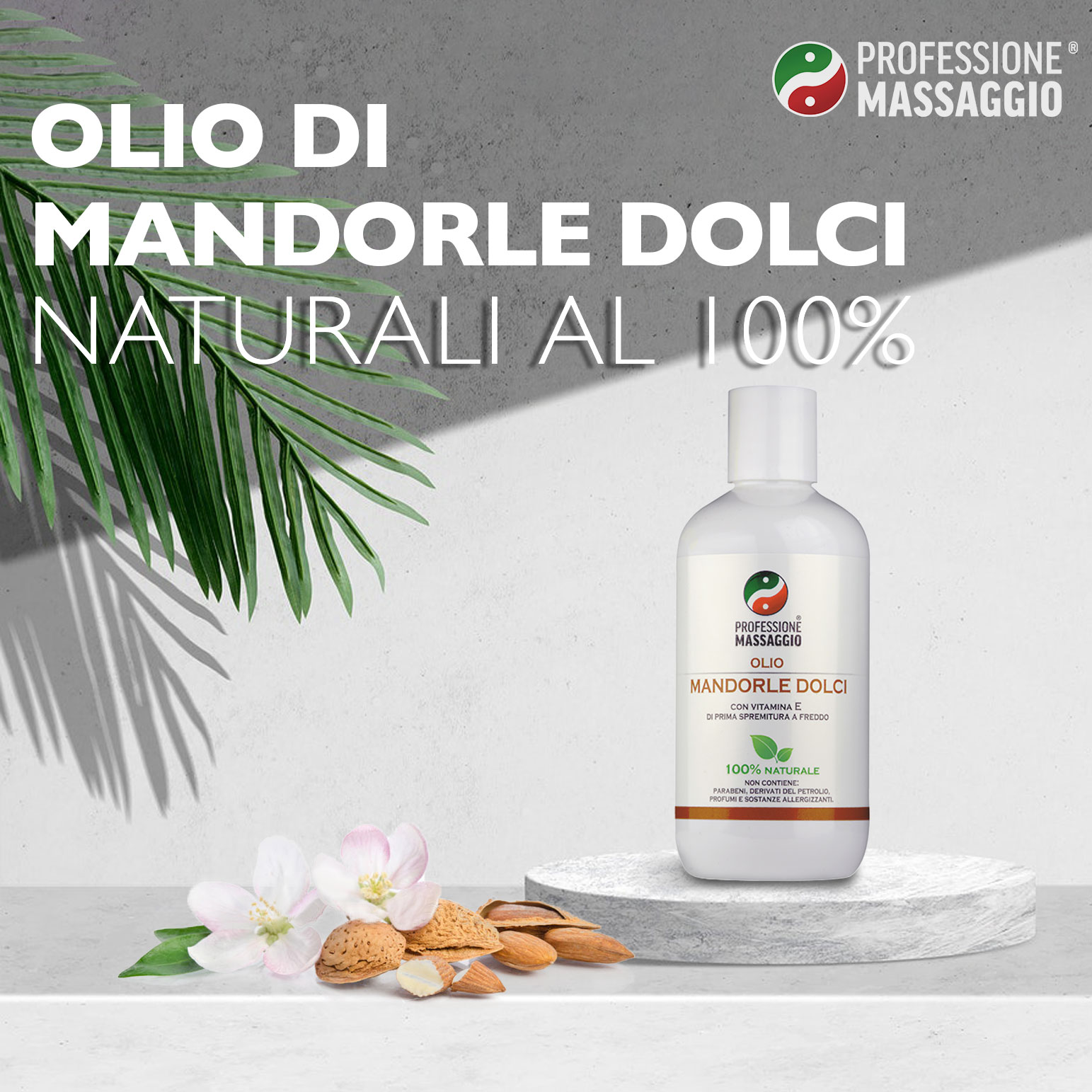 OLIO DA MASSAGGIO PROFESSIONALE 500 ML ALLE MANDORLE